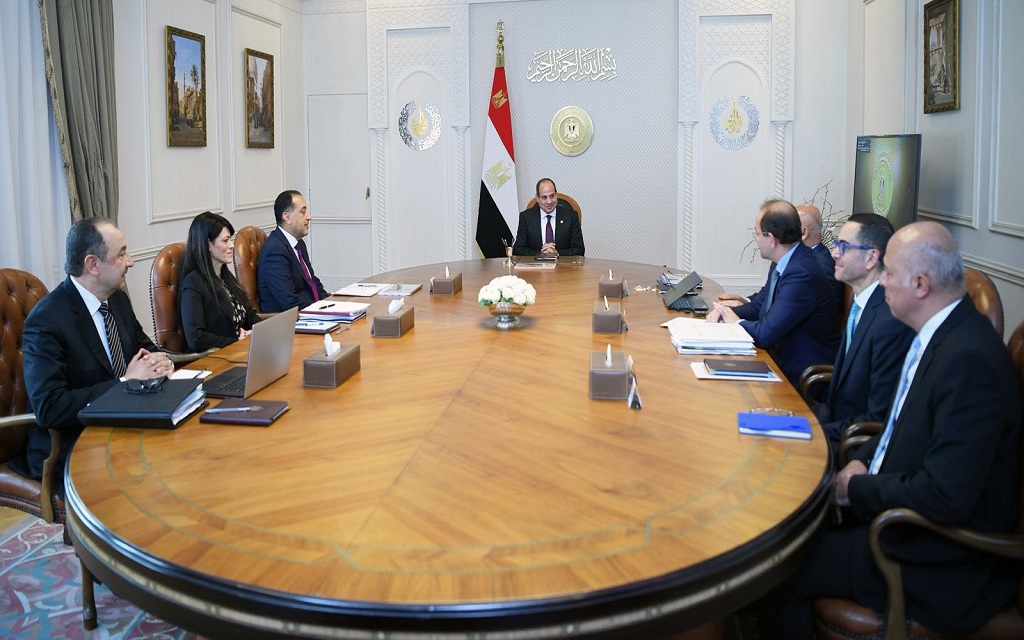 جانب من اجتماع الرئيس المصري عبد الفتاح السيسي