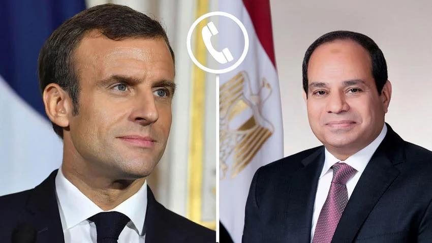 السيسي ونظيره الفرنسي إيمانويل ماكرون