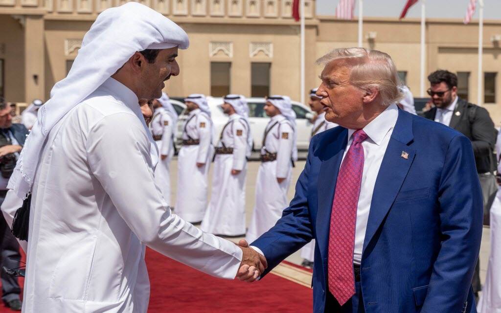 الشيخ تميم بن حمد آل ثاني أمير دولة قطر والرئيس دونالد ترامب