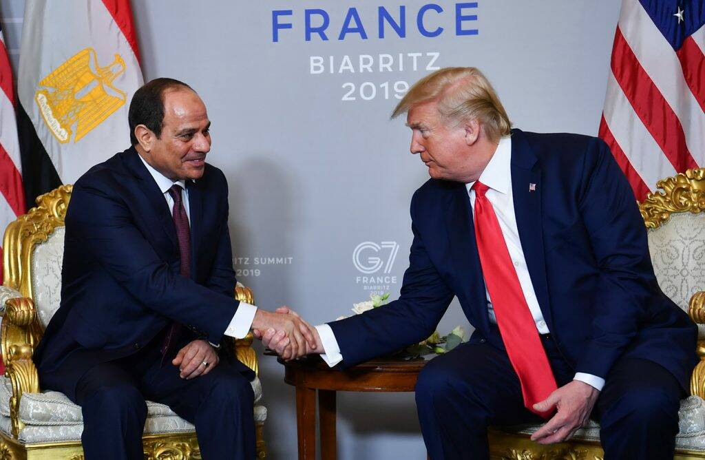 رئيس المصري عبدالفتاح السيسي ونظيره الأمريكي دونالد ترامب