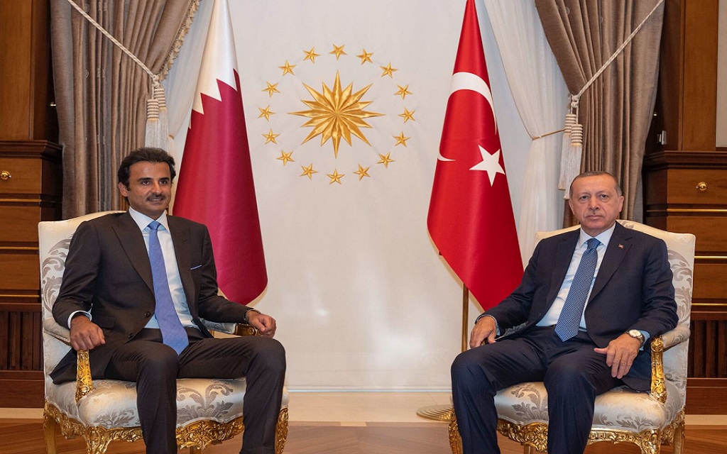 أمير دولة قطر تميم بن حمد آل ثاني، ورجب طيب أردوغان رئيس الجمهورية التركي