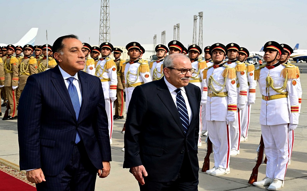 الدكتور مصطفى مدبولي رئيس مجلس الوزراء المصري والدكتور نواف سلام رئيس وزراء لبنان