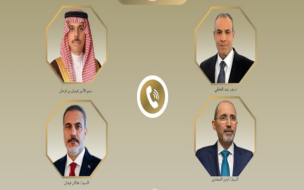 وزراء خارجية مصر والسعودية والأردن وتركيا